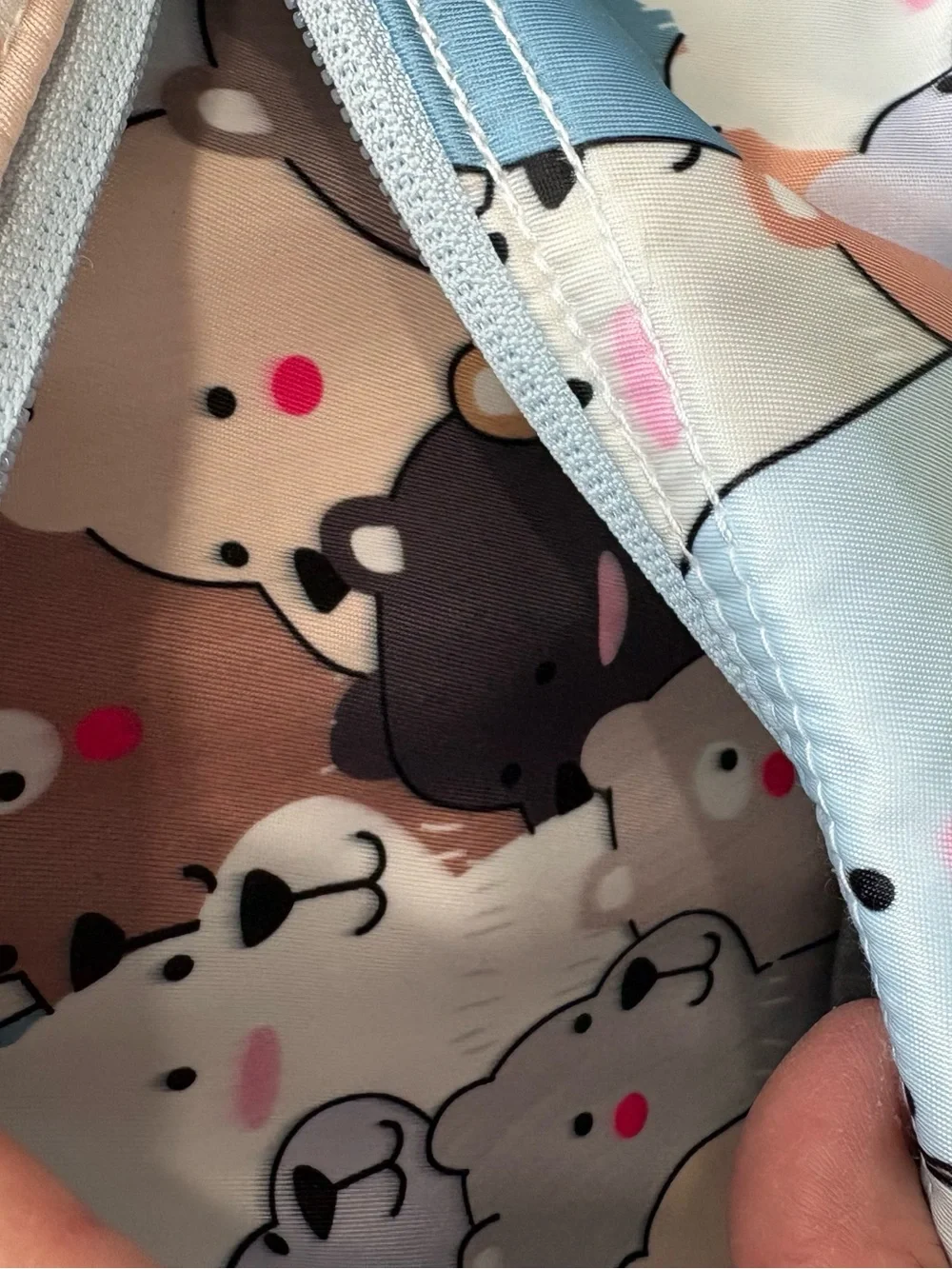 NWT COTS Kids Bear Print Mini Backpack in Pastel Blues & Neutrals